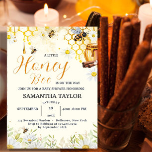 A Little Honey Bee is on the Way Baby Shower Invitation