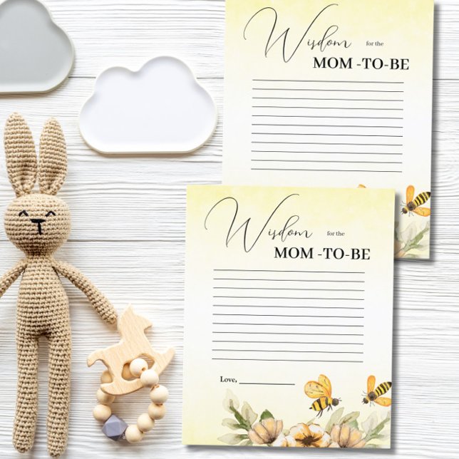 A Little Honey Bee Mom-to-be Advice Card (Creator Uploaded)