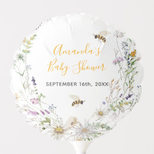 A Little Honey Bee Wildflower Baby Shower Balloon