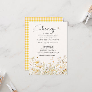 A Little Honey Bee Wildflower Baby Shower  Invitation