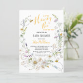 A Little Honey Bee Wildflower Baby Shower Invitation (Standing Front)