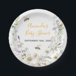 A Little Honey Bee Wildflower Baby Shower Paper Plates<br><div class="desc">A Little Honey Bee Wildflower Baby Shower Paper Plates
Wording can be changed into any occasion</div>