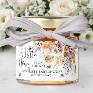 A Little Honey Floral Bee Baby Shower Jar Favors