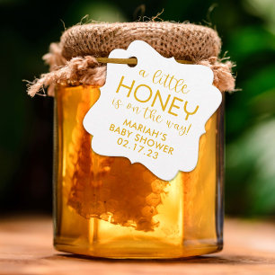 A Little Honey Gender Neutral Baby Shower Favor Tags