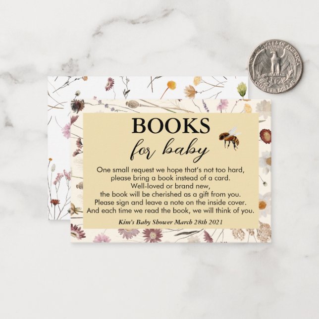 A little Honey Gender Neutral Books for Baby  Note Card (Front/Back In Situ)