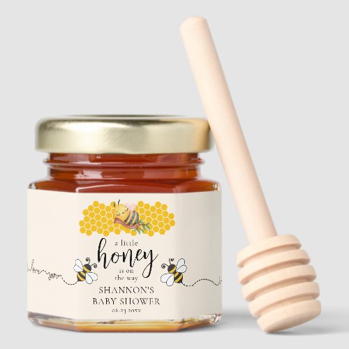 A Little Honey Is On The Way Baby Shower Beige