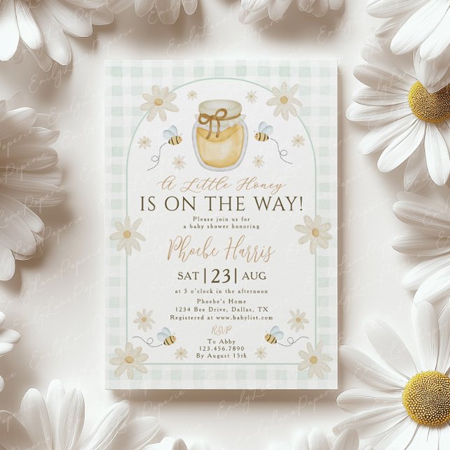 A Little Honey is on the Way Baby Shower  Invitation (Creator Uploaded)