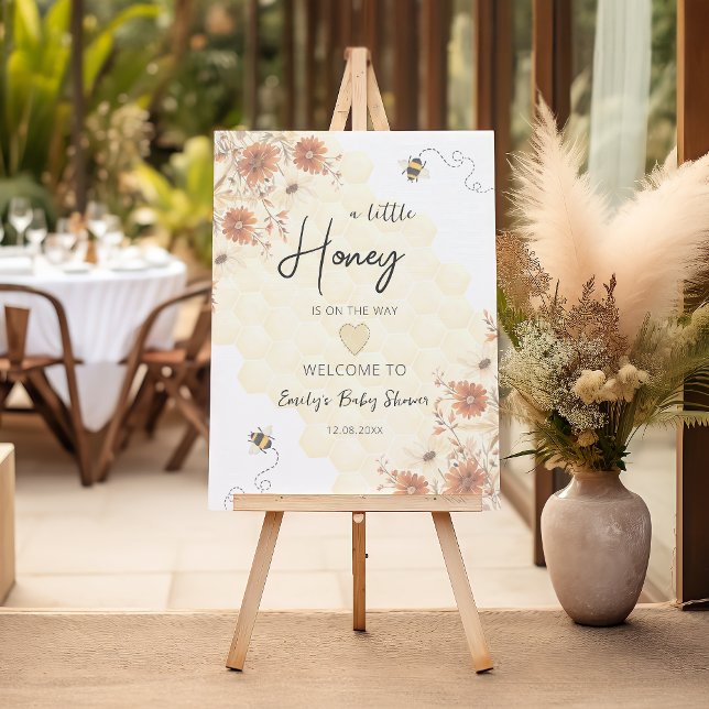 A Little Honey Is On The Way Baby Shower Welcome Foam Board (Creator Uploaded)