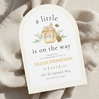 A Little Honey Is On The Way Bee Baby Shower  Invitation