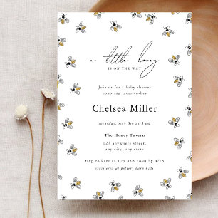 A Little Honey Is on the Way Bee Baby Shower Invitation