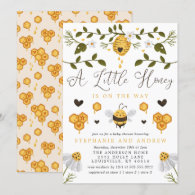 A Little Honey is On The Way Bee Baby Shower Invitation
