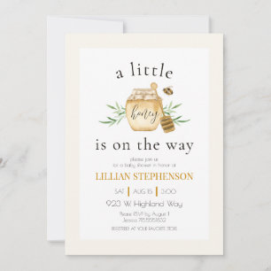 A Little Honey Is On The Way Bee Baby Shower  Invitation