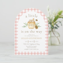 A Little Honey Is On The Way Bee Pink Baby Shower 