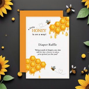 A Little Honey Is On the Way Honeycomb Baby Shower Enclosure Card