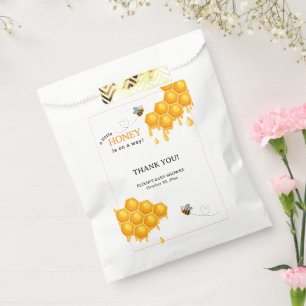 A Little Honey Is On the Way Honeycomb Baby Shower Favor Bag