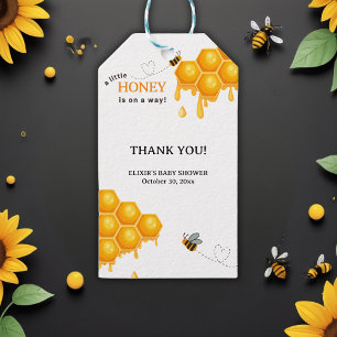 A Little Honey Is On the Way Honeycomb Baby Shower Gift Tags