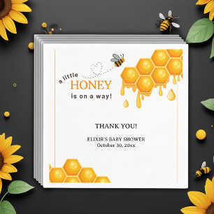 A Little Honey Is On the Way Honeycomb Baby Shower Napkins