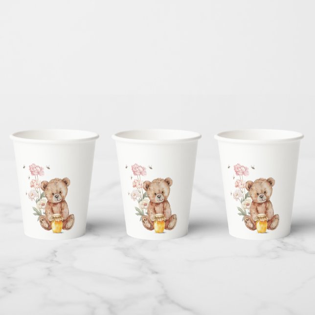 A Little Honey is on the Way Paper Cups (Multi)