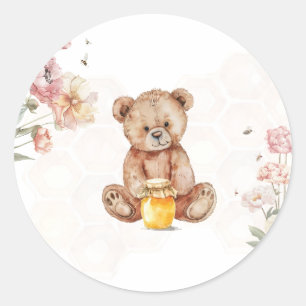 A Little Honey is on the Way Round Stickers