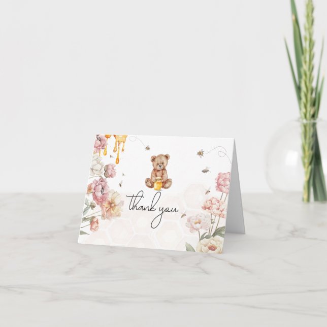A Little Honey is on the Way Thank You Cards (Front)
