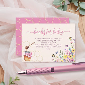 A Little Honey On The Way Pink Bee Books For Baby Enclosure Card