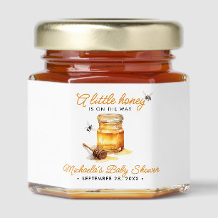 A Little Honey On The Way Watercolor Baby Shower Honey Jar Favors