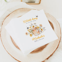 A Little Honey On The Way Watercolor Baby Shower Napkins