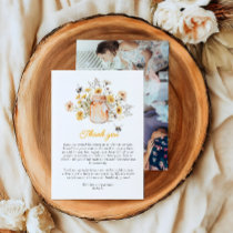 A Little Honey On The Way Watercolor Baby Shower Thank You Card