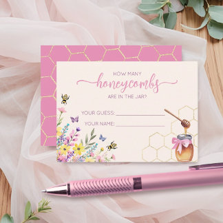 A Little Honey Shower Guess The Honeycombs Ticket Enclosure Card