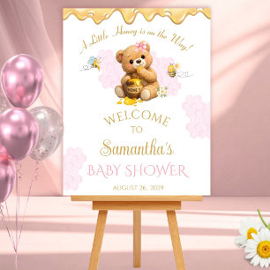A Little Honey Welcome sign Baby Shower