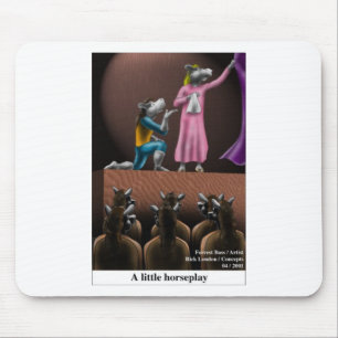 A Little Horse Play Funny Horse Cartoon Gifts Mouse Pad