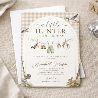 A Little Hunter is on the Way Baby Shower Invitation