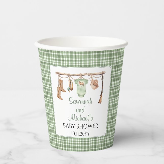 A Little Hunter is on the way Baby Shower  Paper Cups (Front)