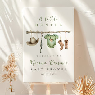 A little Hunter is on the way  Welcome Sign