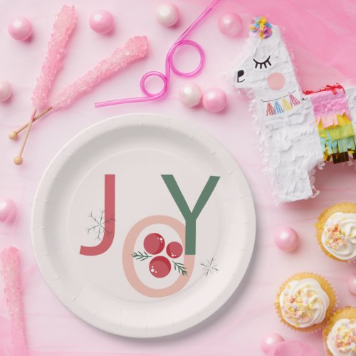 A Little Joy Is on the Way — Christmas Baby Shower Paper Plates