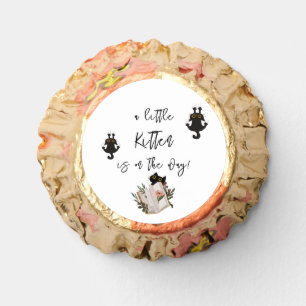 A Little Kitten Is On The Way Cute Cat Baby Shower Reese's Peanut Butter Cups