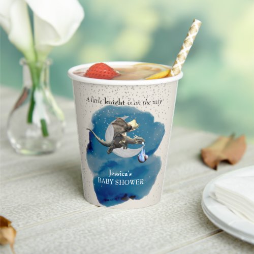 A Little Knight Dragon Baby Shower Paper Cups