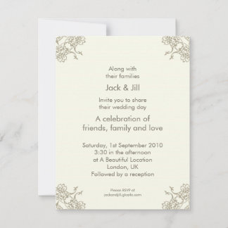 A Little Lacey (cream) 4.25x5.25 Invitation