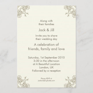 A Little Lacey (Cream) 5x7 Invitation