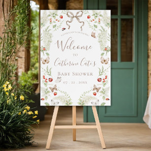 A Little Lady Floral Ribbon Vintage Baby Shower Foam Board
