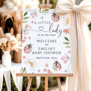 A little lady is on her way welcome sign printable