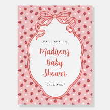 A Little Lady on the Way Baby Shower Welcome Sign