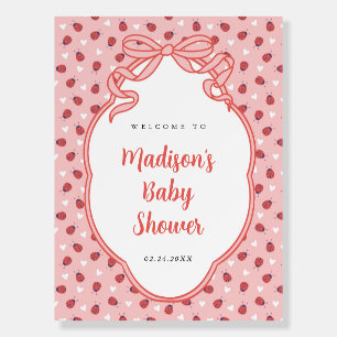 A Little Lady on the Way Baby Shower Welcome Sign