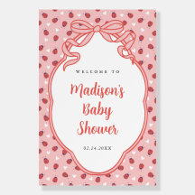 A Little Lady on the Way Baby Shower Welcome Sign