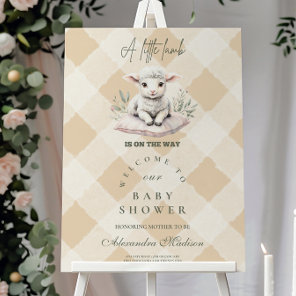 A Little Lamb Baby Shower Foam Board