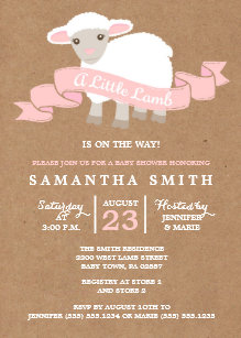 Lamb Baby Shower Invitations Zazzle