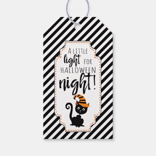 a little light for halloween night glow stick gift tags