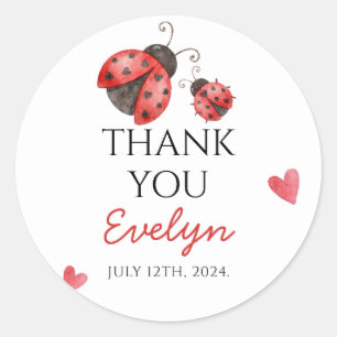 A Little Love Bug Baby Shower Classic Round Sticker