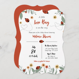 A Little Love Bug Baby Shower Invitation
