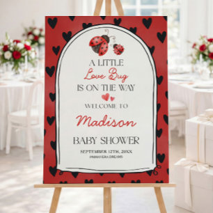 A little Love Bug Baby Shower Welcome Sign